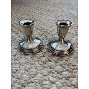 Set of Two (2) Towle Sterling Silver Weighted Candlestick Holders